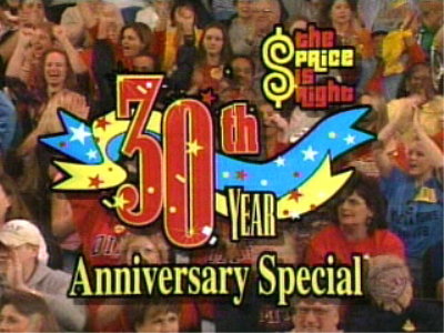 30th Anniversary Special of The Price is Right with a cheering audience in the background.