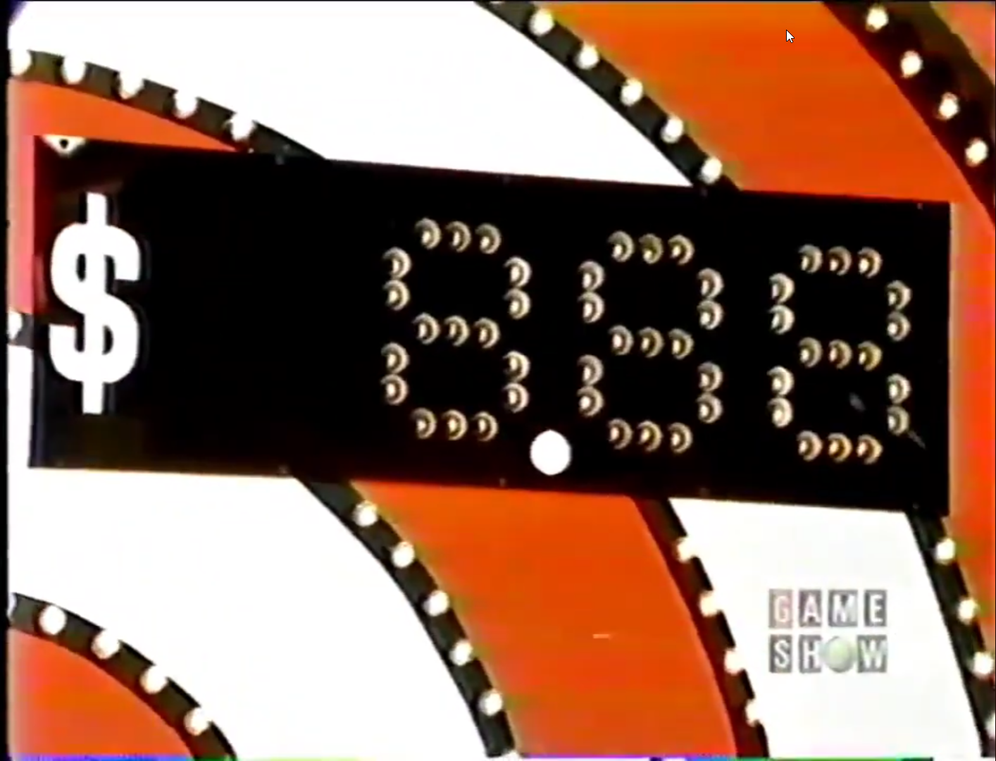 A game show display showing a dollar amount of .88, with a red and white circular background.