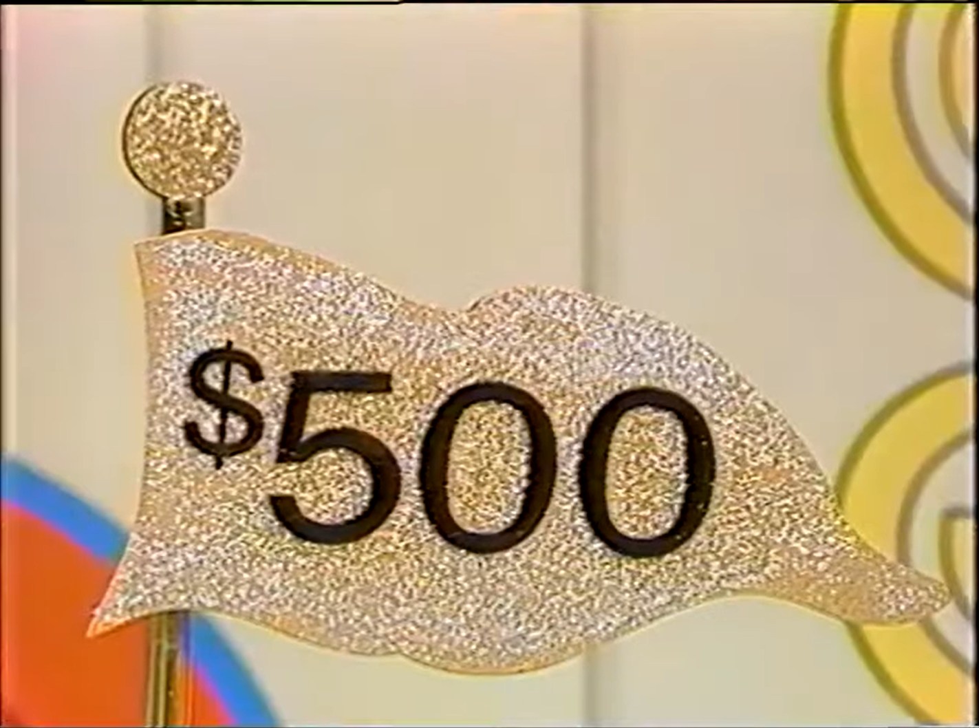 A gold $500 flag in Hole in One from 1986.