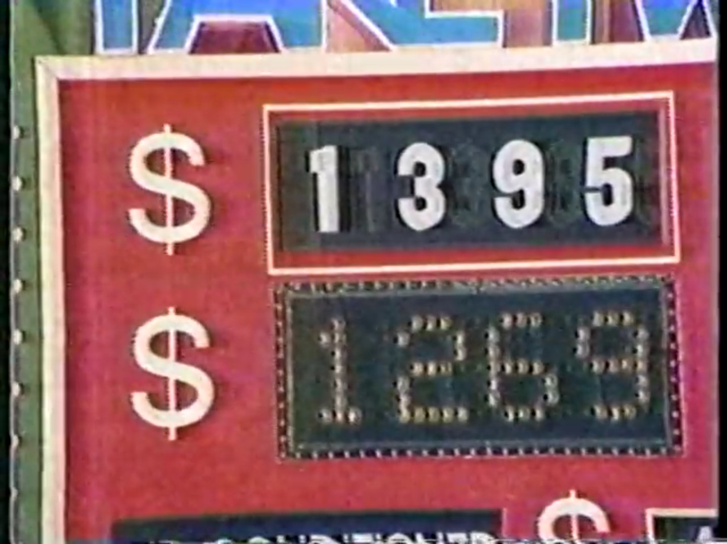 A game screen from Take Two showing a target price of 95 and a contestant's selection totaling 69.