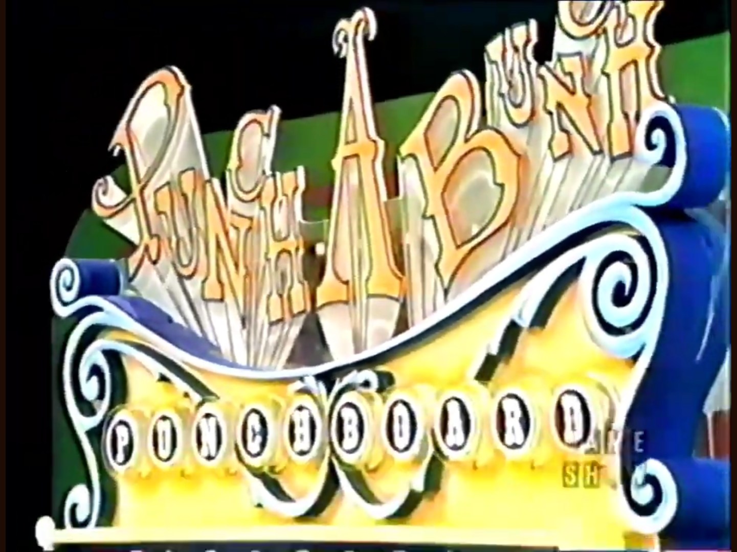 The colorful logo of the game show 'Punch a Bunch', featuring bold letters and a decorative design, against a vibrant background.