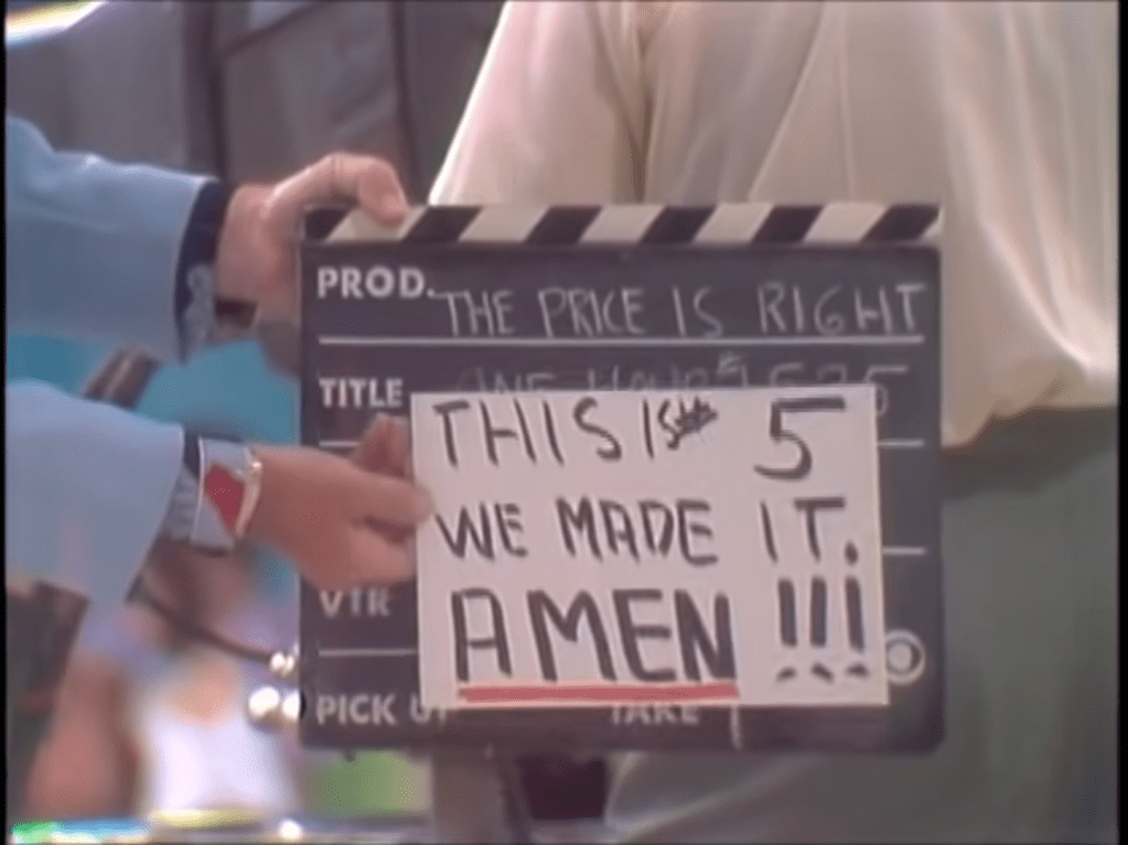 This is Show 5, We Made it, AMEN slate