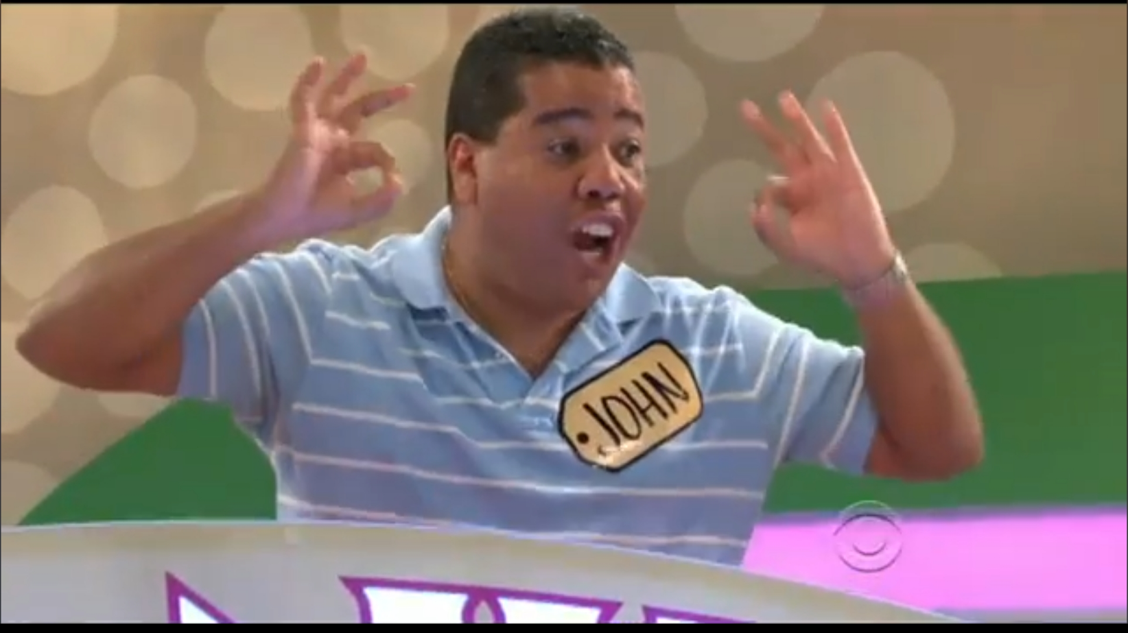 Contestant John reveals a "goose egg" after winning absolutely nothing playing Plinko on The Price is Right in 2011