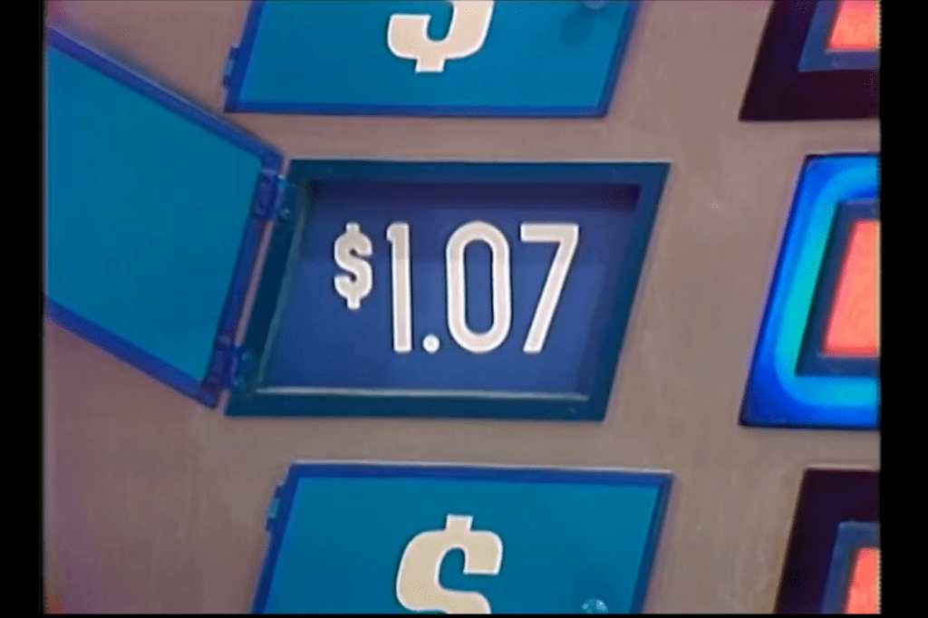 .07 price indicator from The Phone Home Game on The Price is Right