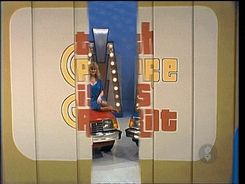 Many contestants reacting with excitement after seeing they have a chance to win two cars playing It's Optional on The Price is Right.