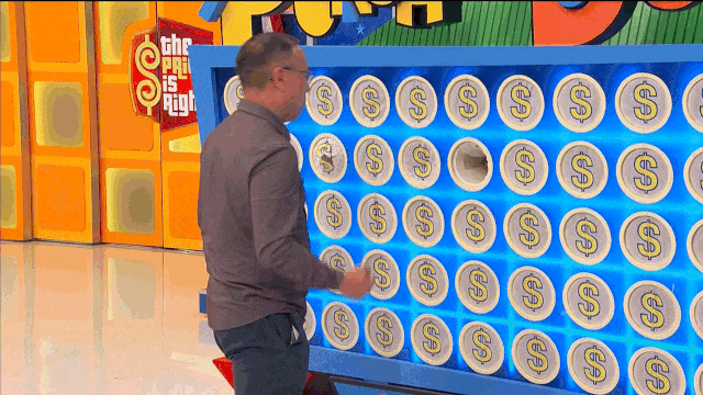 On a Veterans episode of The Price is Right, a contestant accidentally punches the side of the prop and reacts in pain.