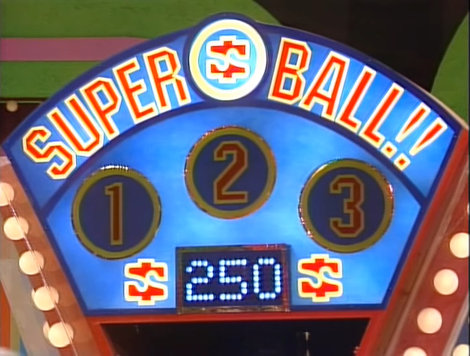 A Super Ball contestant winning 0 on The Price is Right.