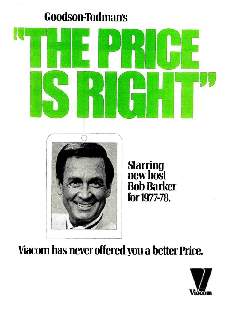 Bob Barker Print Ad Price is Right nighttime