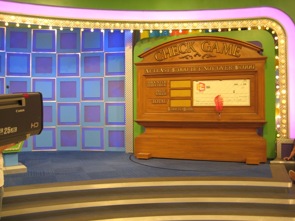 The original Check Game set on The Price is Right sits on the new turntable design.