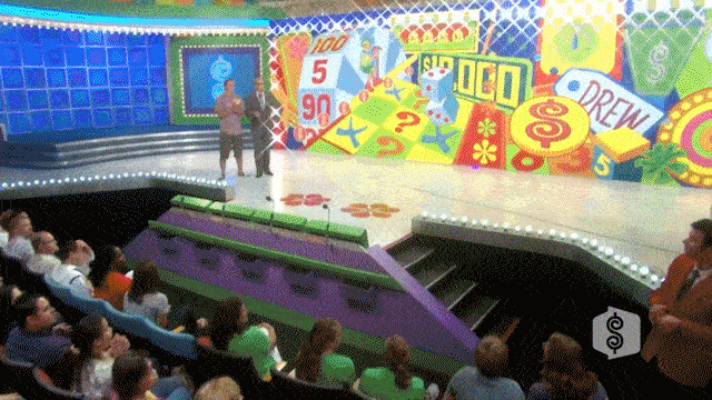 A new Plinko reveal showing the game's new dramatic reveal, its light up board and logo, and spotlights.