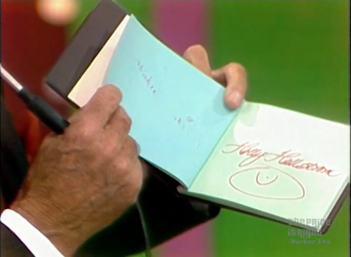 An autograph book with Holly Hallstrom's signature in Walk of Fame