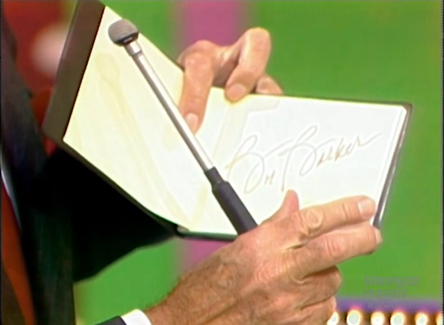 An autograph book with Bob Barker's signature in Walk of Fame