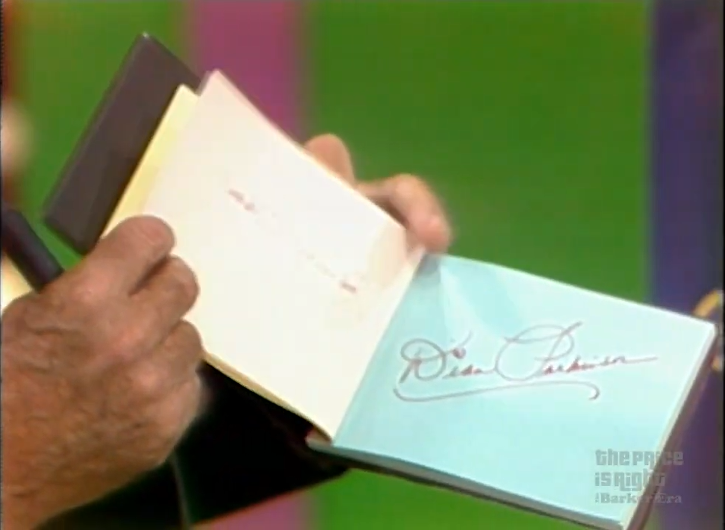An autograph book with Dian Parkinson's signature in Walk of Fame